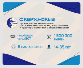 Стартовал третий сезон конкурса городских молодежных проектов «#СверхНовые»